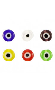 Millefiori beads disc eye 6mm - Multicolour